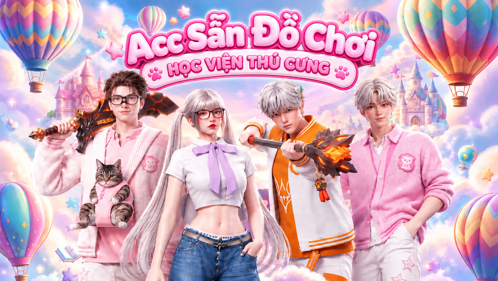 Acc Sẵn Đồ Chơi Học Viện Thú Cưng